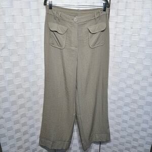 Soft Surroundings Boho Beachy Wide Leg Pants Size Medium Soft Rayon Nylon Blend
